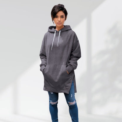 AVELMERE SOFT-FLEECE HOODIE DRESS