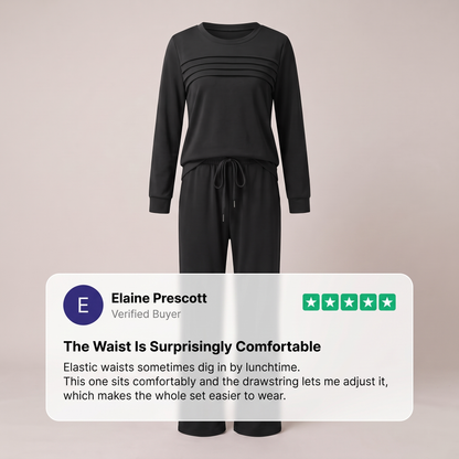 EFFORTLESS CREW NECK TROUSER SET