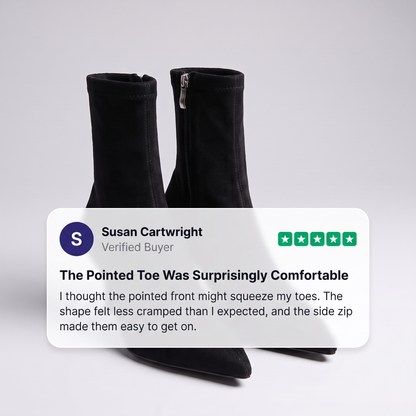 SUEDE POINTED ANKLE BOOTS