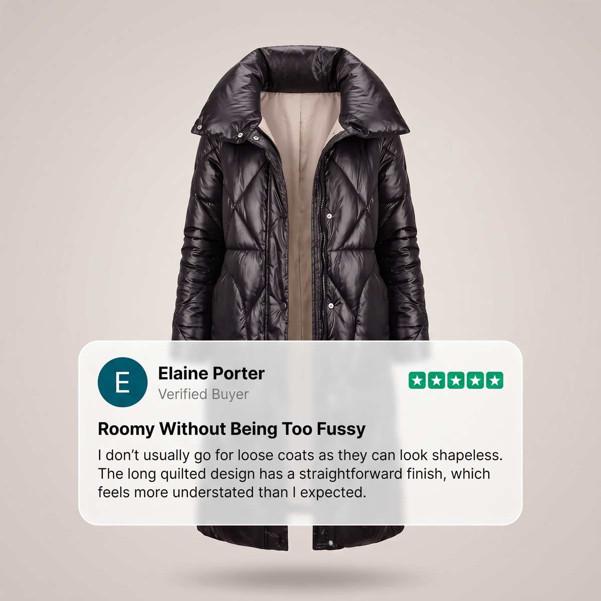 LONGLINE QUILTED WINTER COAT