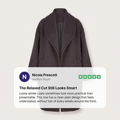 DRAPED LAPEL LONGLINE COAT