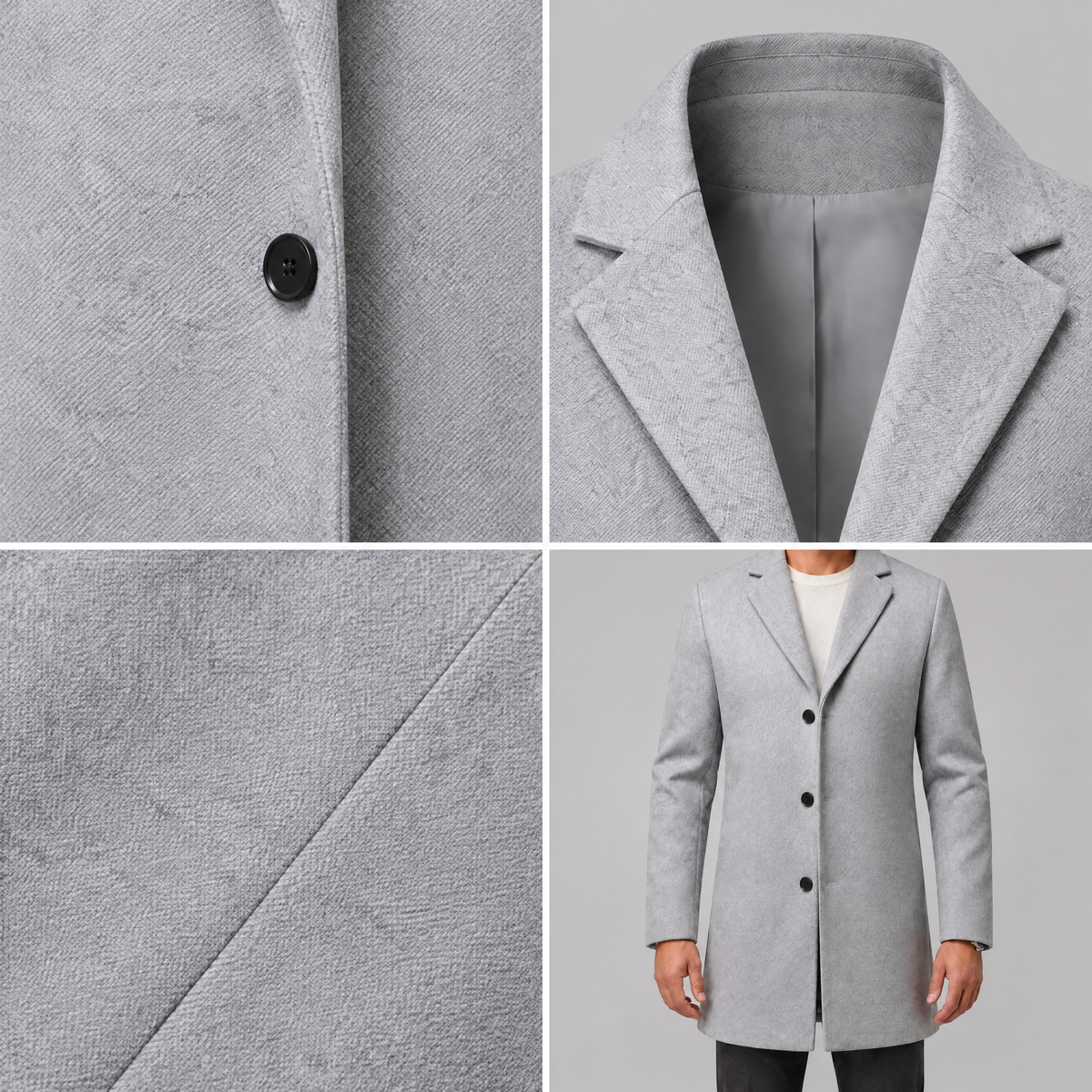 NOTCH LAPEL LONG COAT