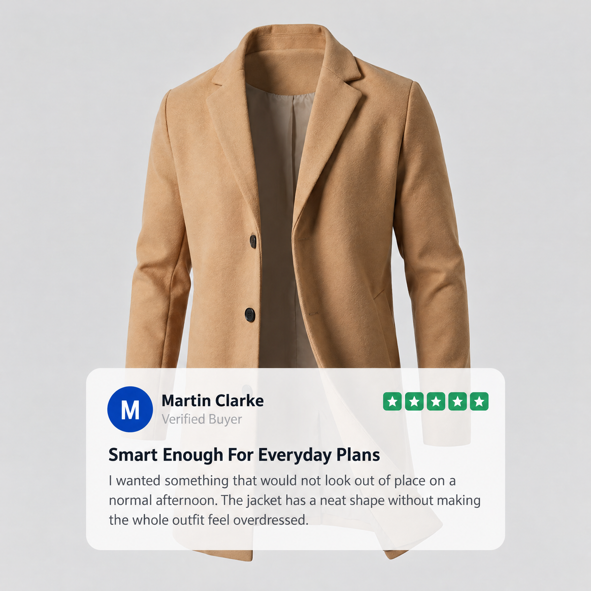 NOTCH LAPEL LONG COAT