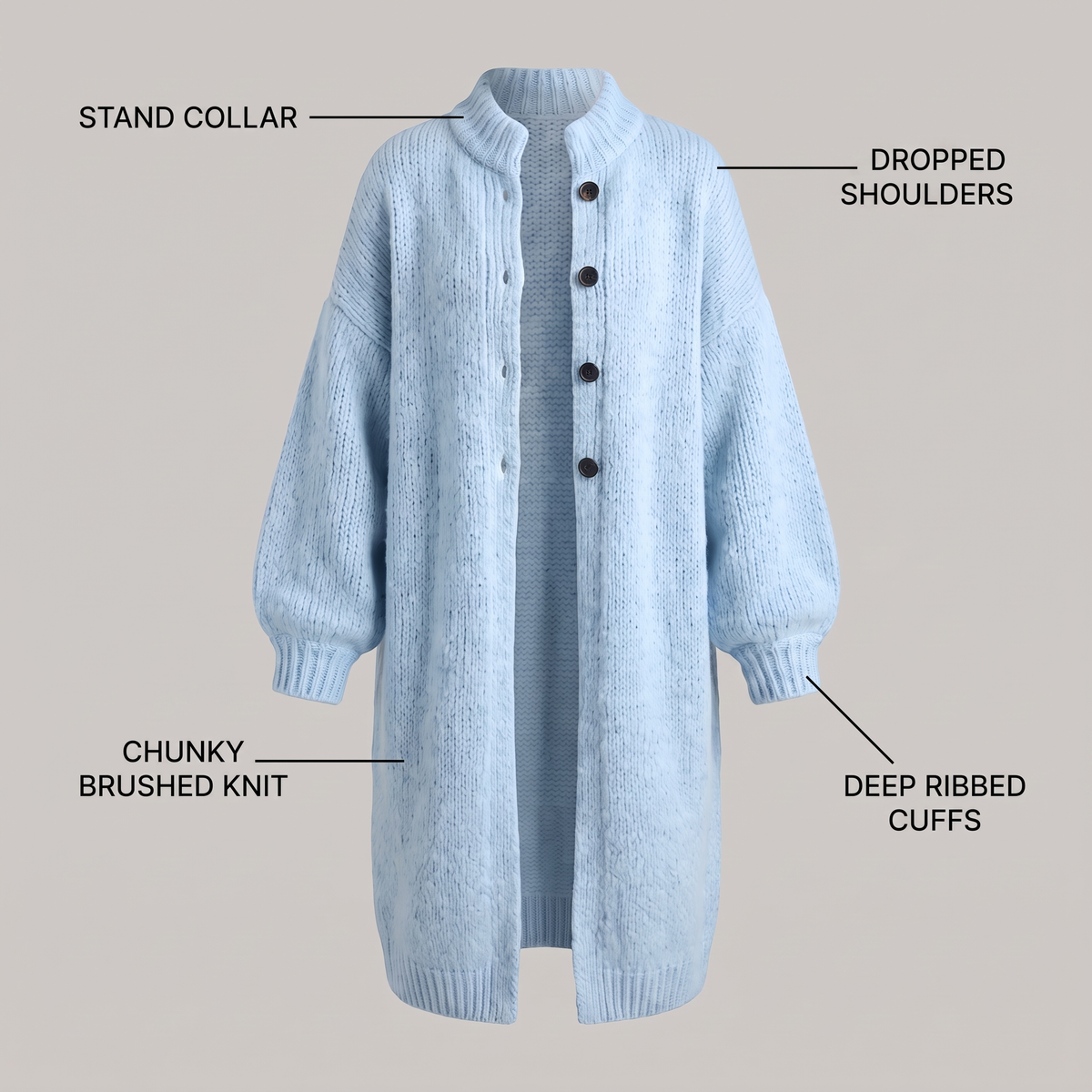 COSY LONG KNIT JACKET