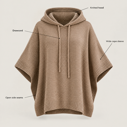 SLOUCH FIT HOODED TOP