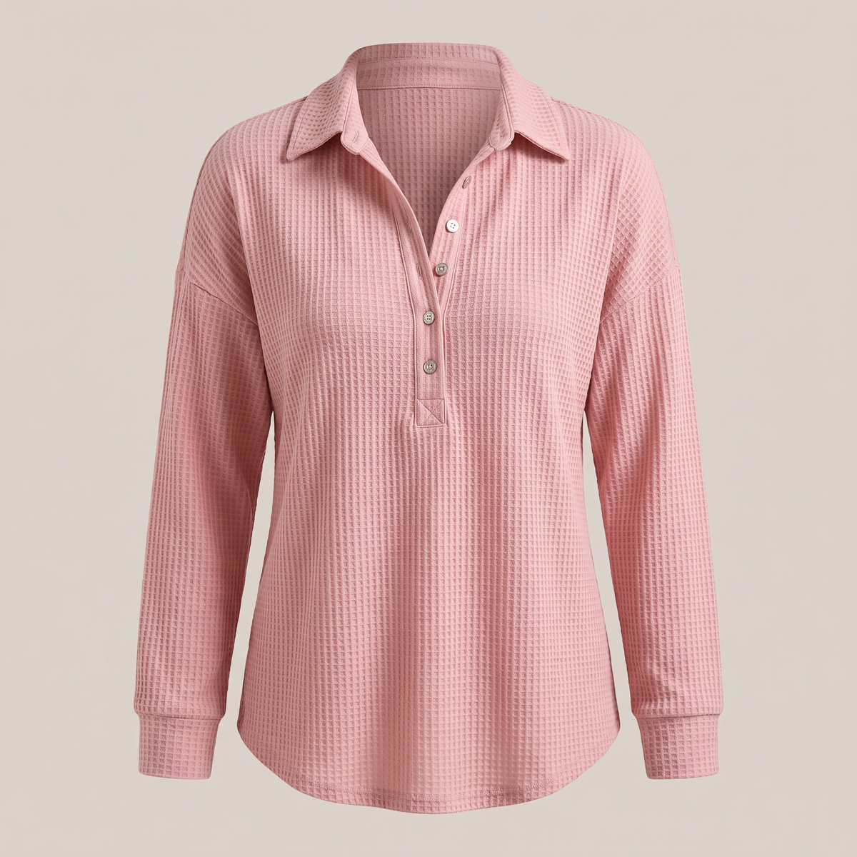 BUTTON PLACKET KNIT JUMPER