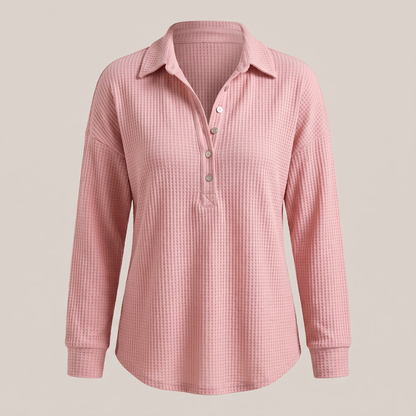 BUTTON PLACKET KNIT JUMPER