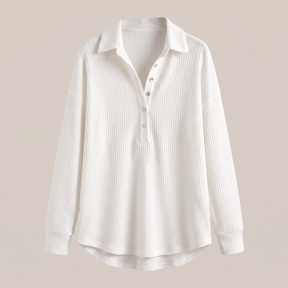 BUTTON PLACKET KNIT JUMPER
