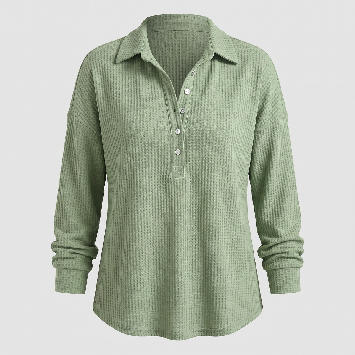 BUTTON PLACKET KNIT JUMPER