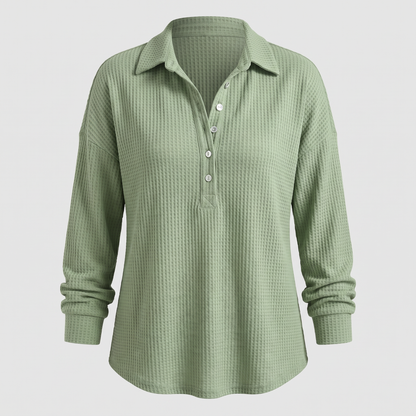 BUTTON PLACKET KNIT JUMPER