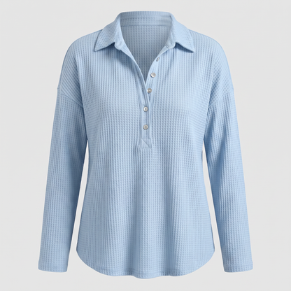 BUTTON PLACKET KNIT JUMPER