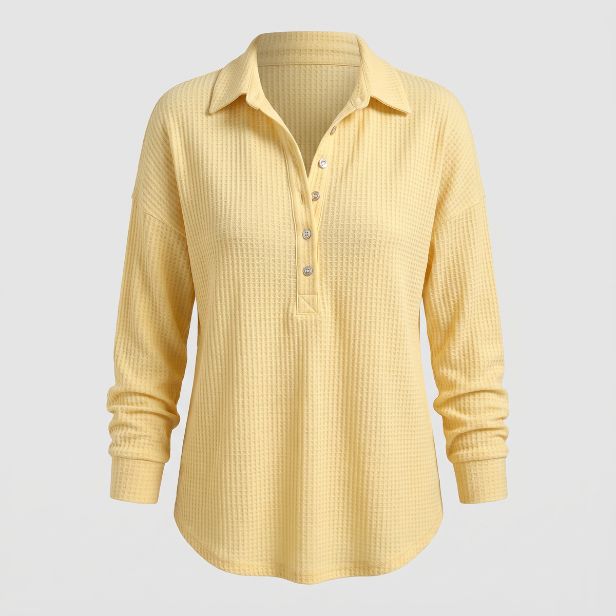 BUTTON PLACKET KNIT JUMPER