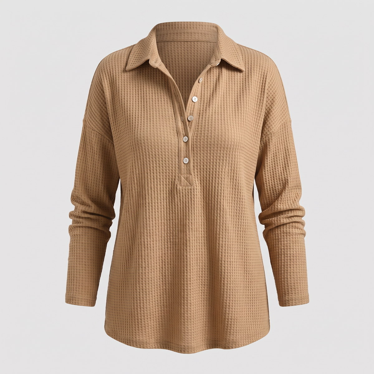 BUTTON PLACKET KNIT JUMPER