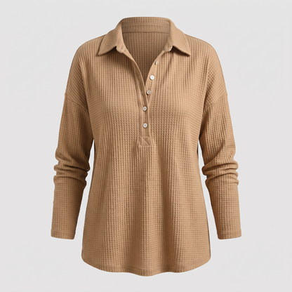 BUTTON PLACKET KNIT JUMPER