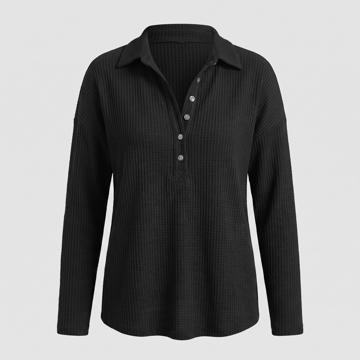 BUTTON PLACKET KNIT JUMPER