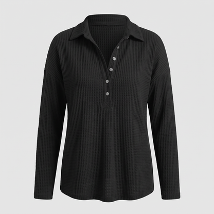 BUTTON PLACKET KNIT JUMPER