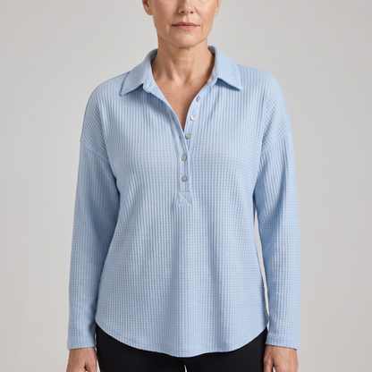 BUTTON PLACKET KNIT JUMPER