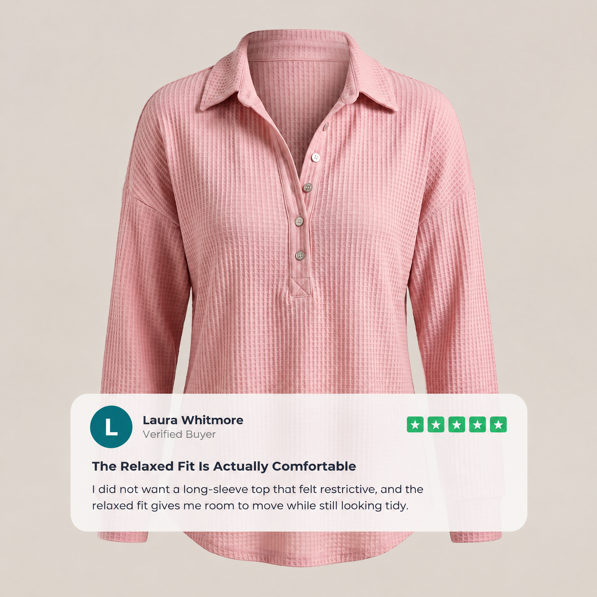 BUTTON PLACKET KNIT JUMPER