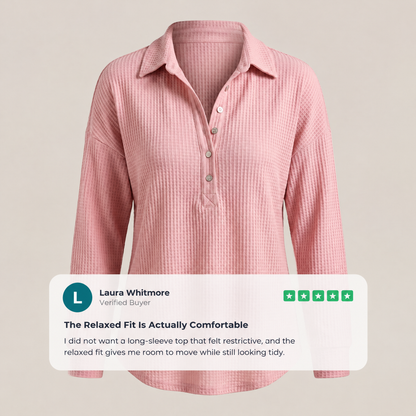 BUTTON PLACKET KNIT JUMPER