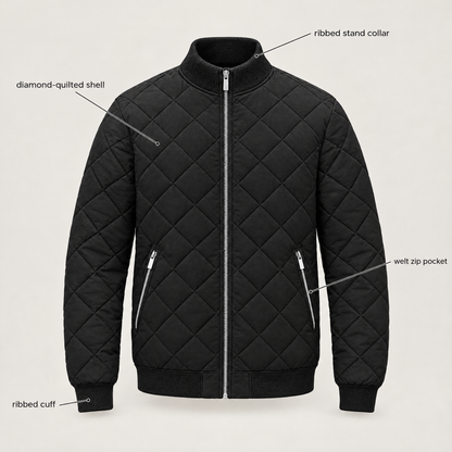 PLUSH INTERIOR QUILTED JACKET