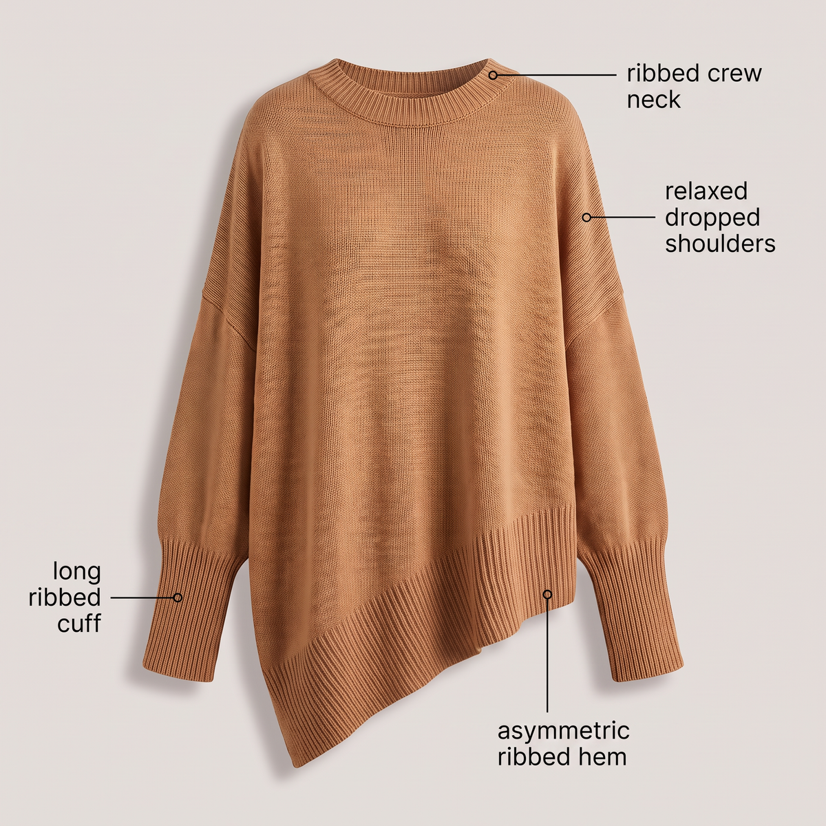 DROP SHOULDER PONCHO JUMPER