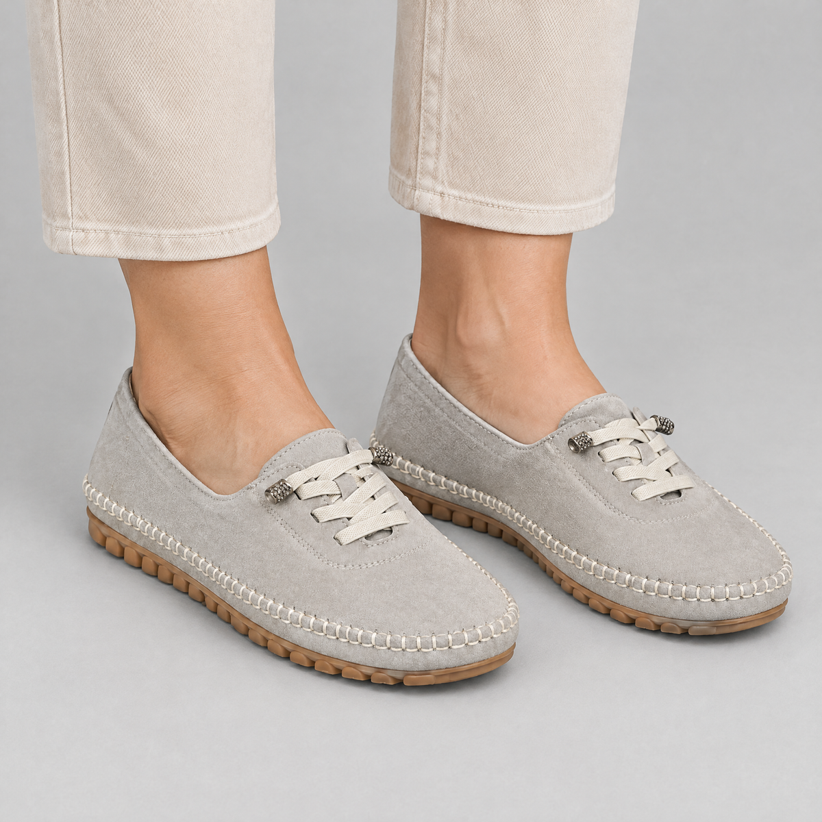 CUSHIONED MOCCASIN WALKING SHOES