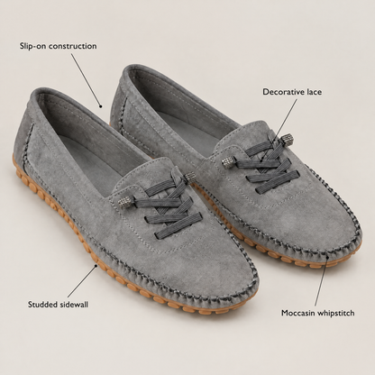 CUSHIONED MOCCASIN WALKING SHOES