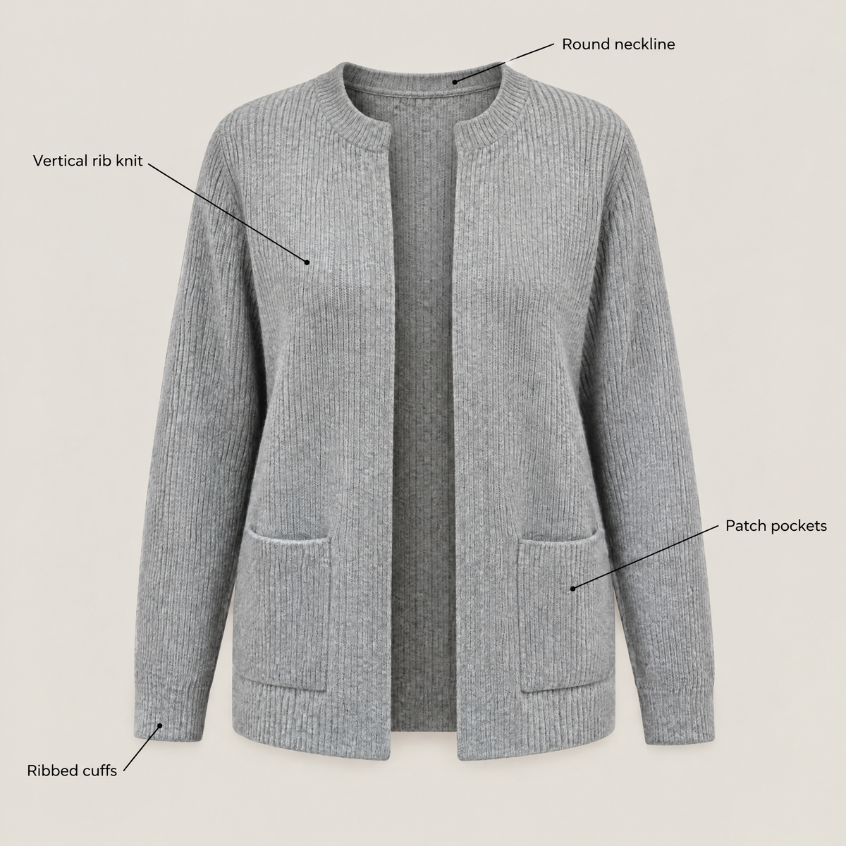 EASY LAYER KNIT CARDIGAN