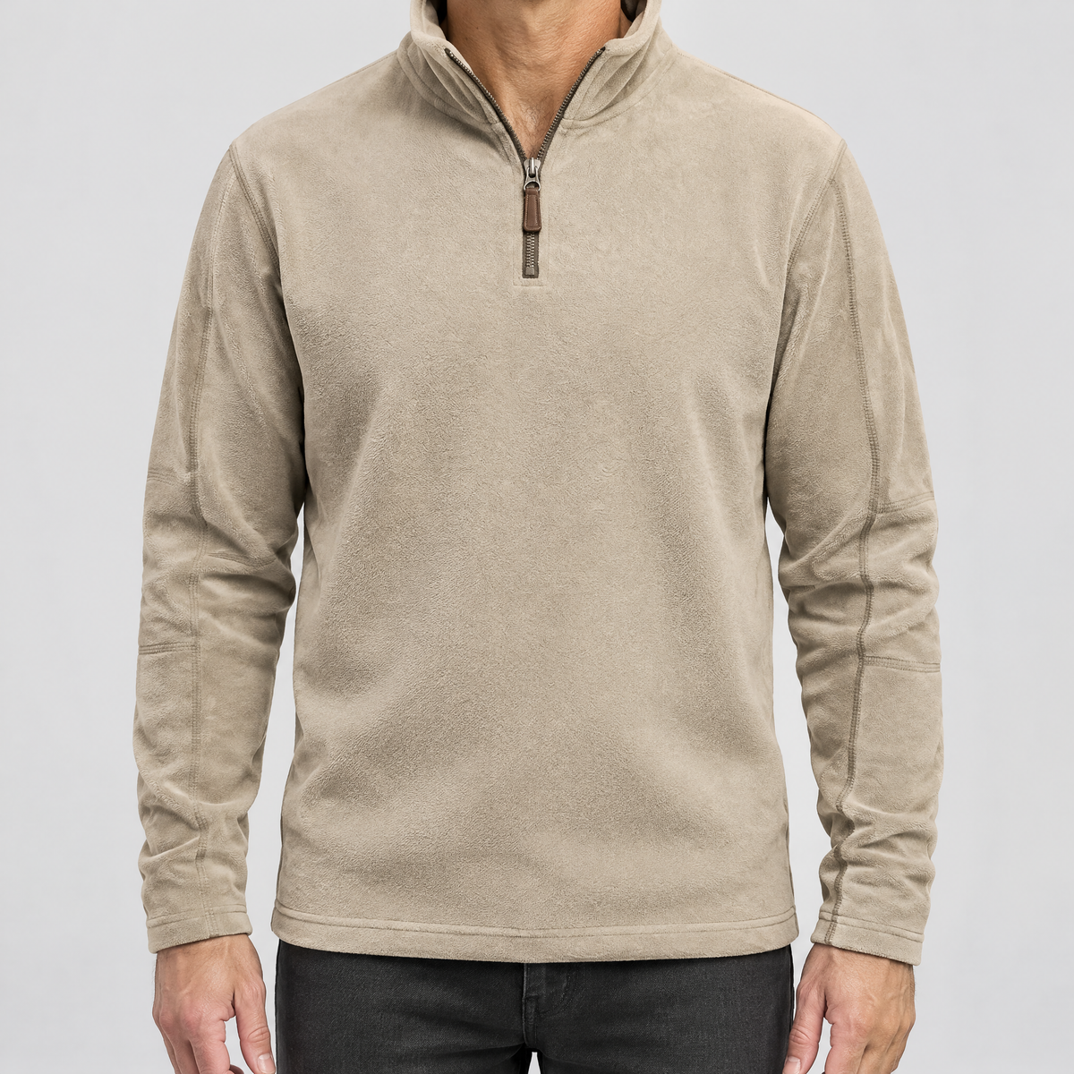 ZIP NECK LAYERING JUMPER
