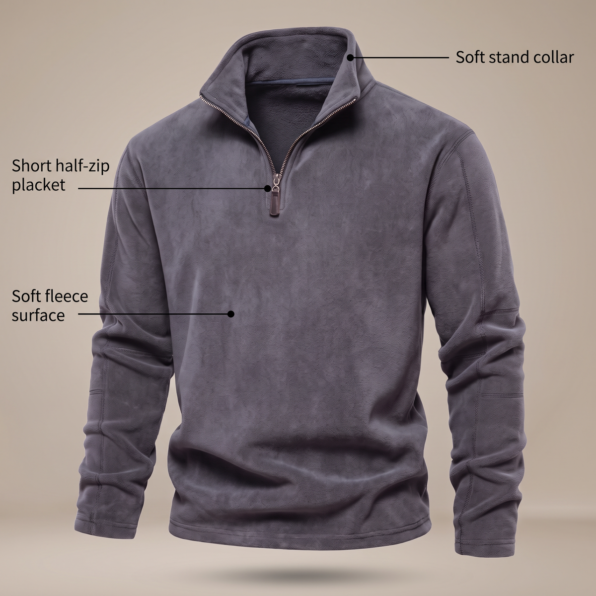 ZIP NECK LAYERING JUMPER