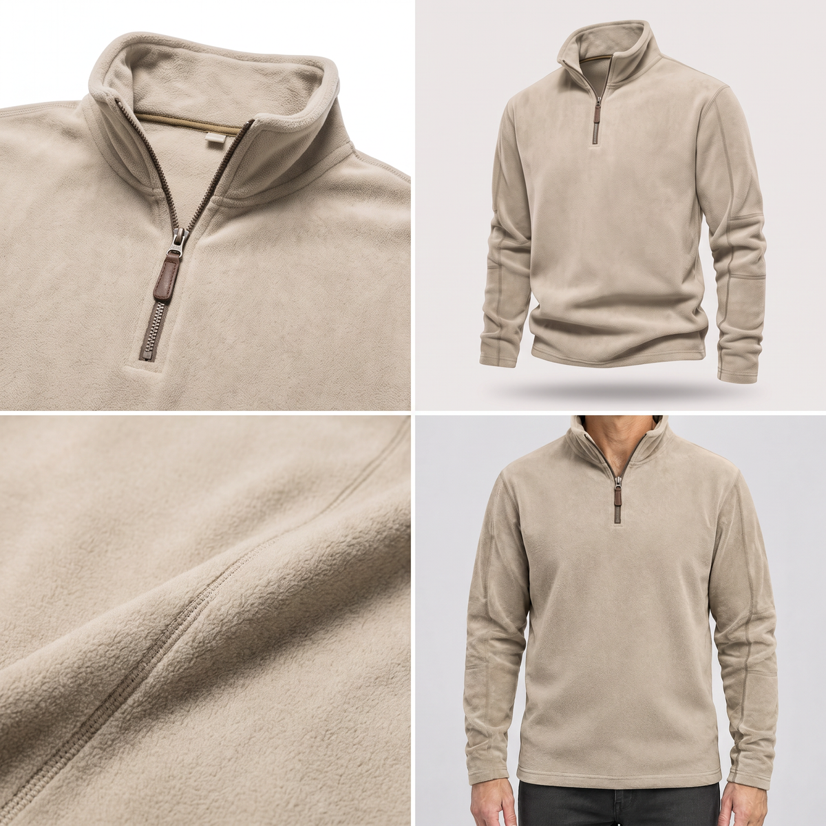 ZIP NECK LAYERING JUMPER