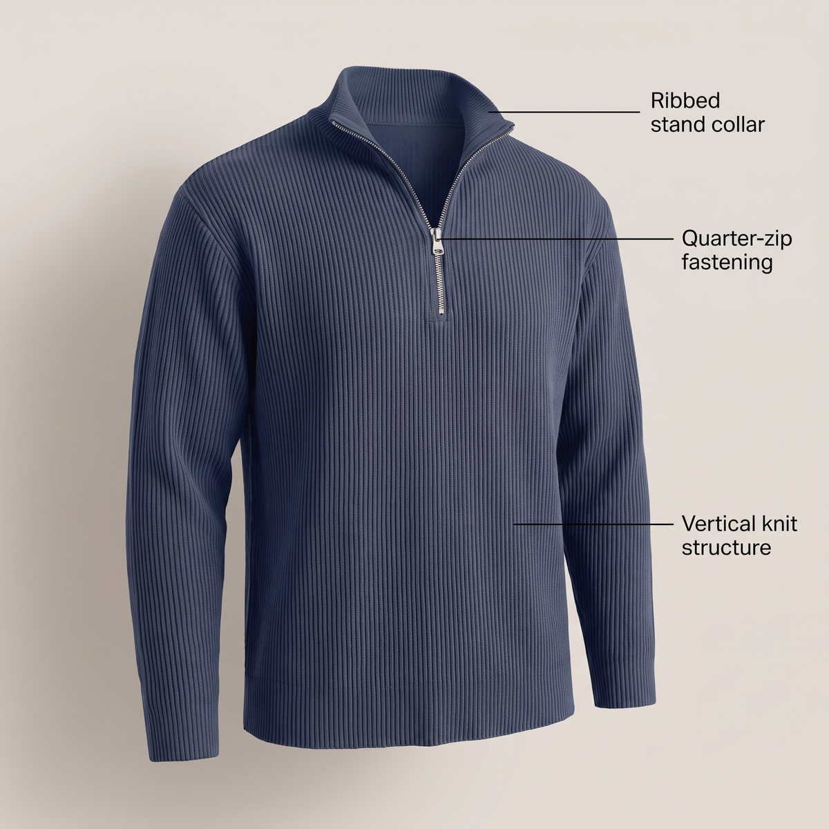 VERTICAL RIB CASUAL JUMPER
