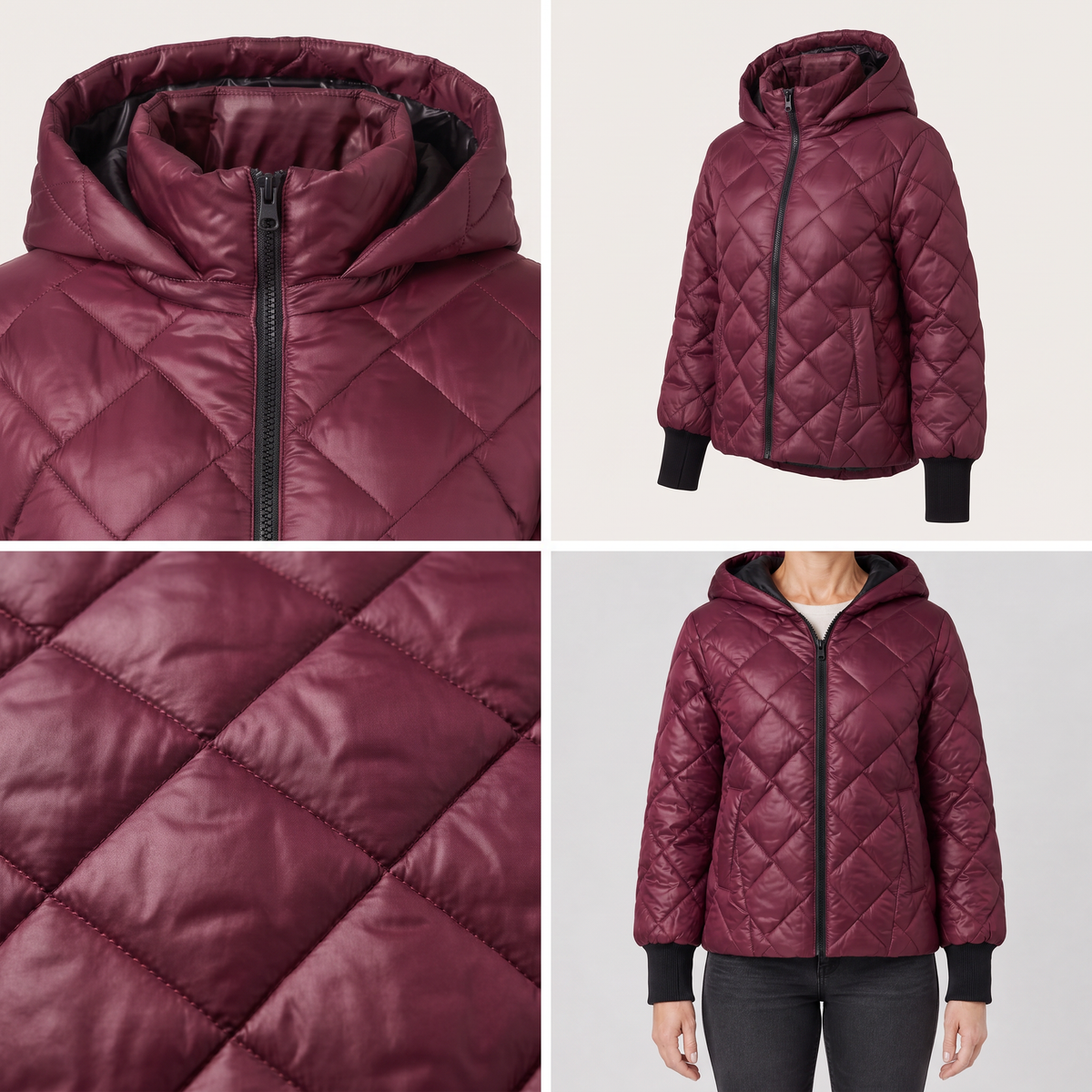 PADDED DIAMOND STITCH JACKET