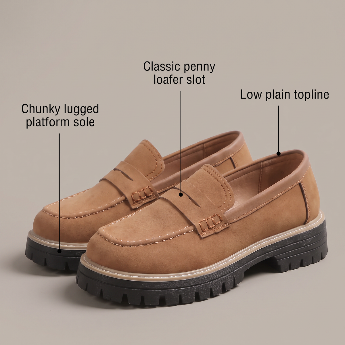 CASUAL LUG SOLE SLIP-ONS