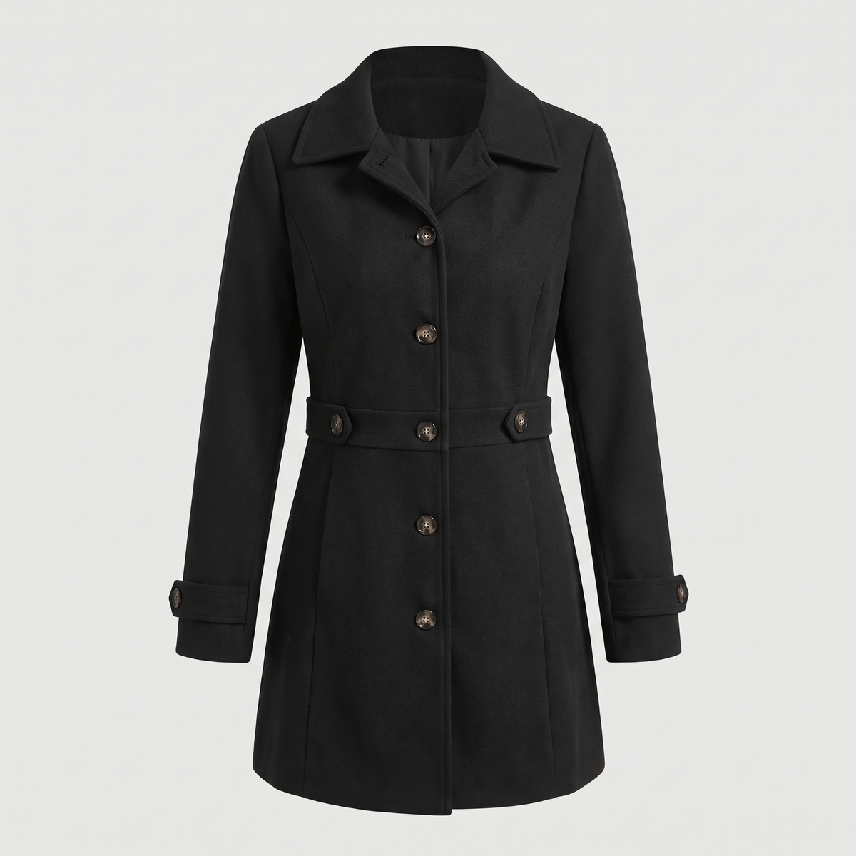SHAPED WAIST CASUAL COAT
