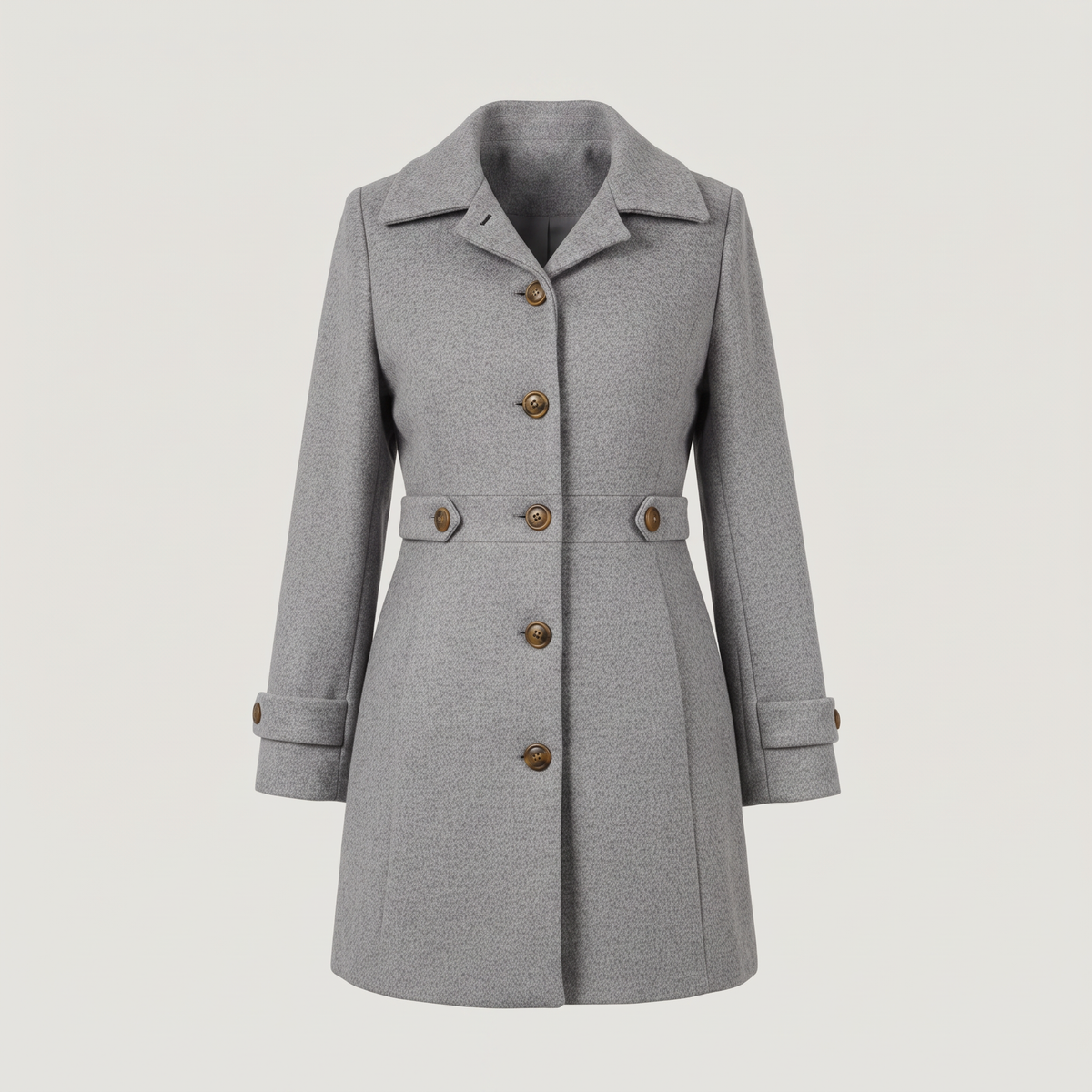 SHAPED WAIST CASUAL COAT