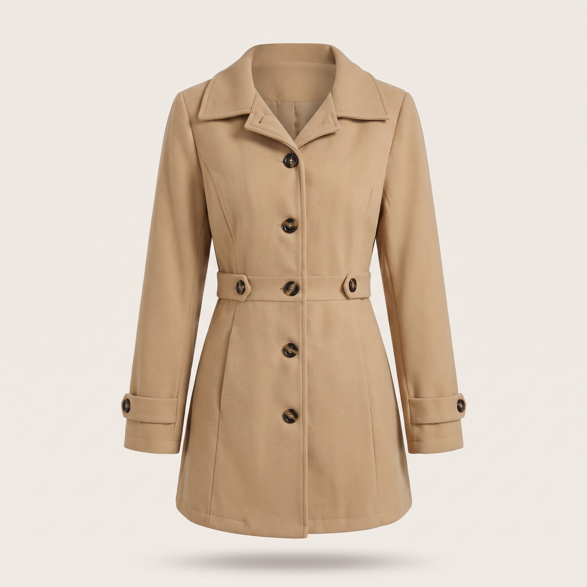 SHAPED WAIST CASUAL COAT