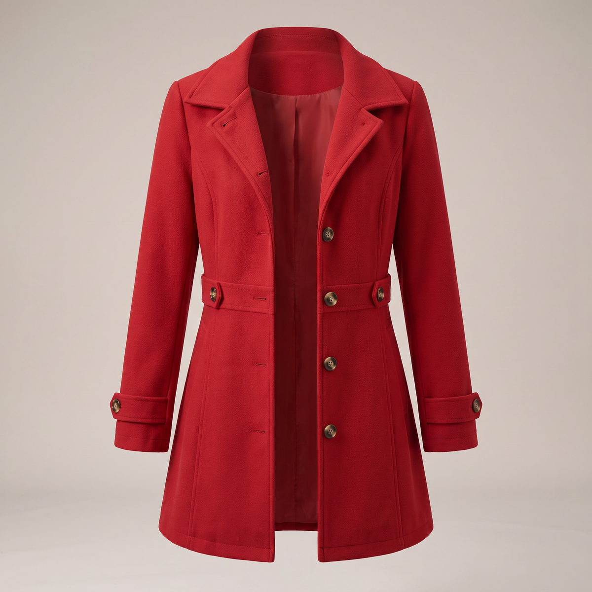 SHAPED WAIST CASUAL COAT