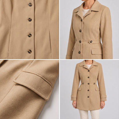 SHAPED WAIST CASUAL COAT