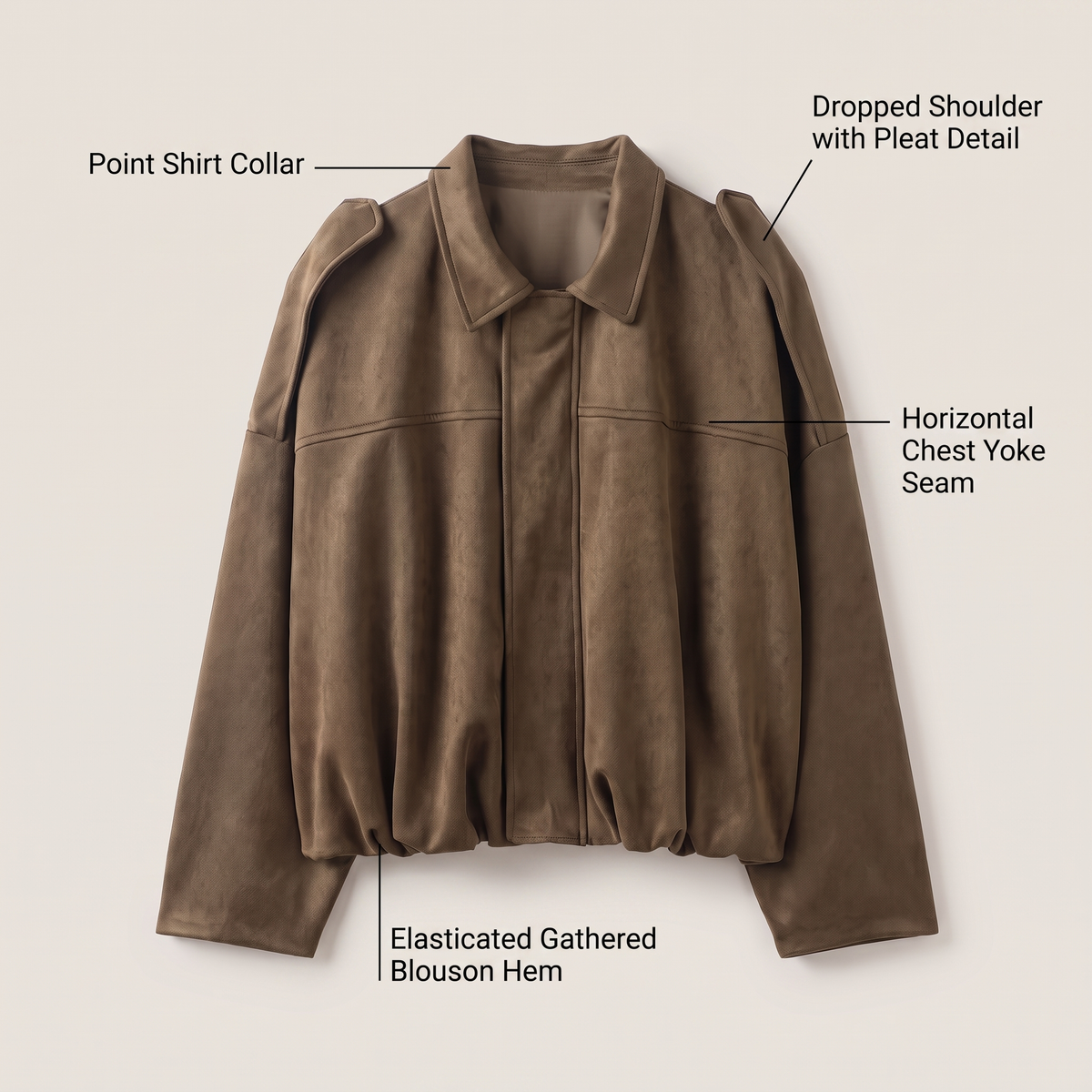 CROPPED BLOUSON SHIRT JACKET