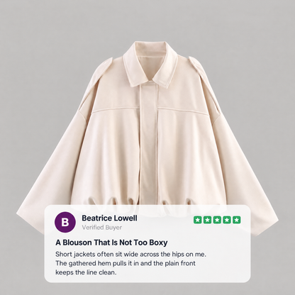 CROPPED BLOUSON SHIRT JACKET