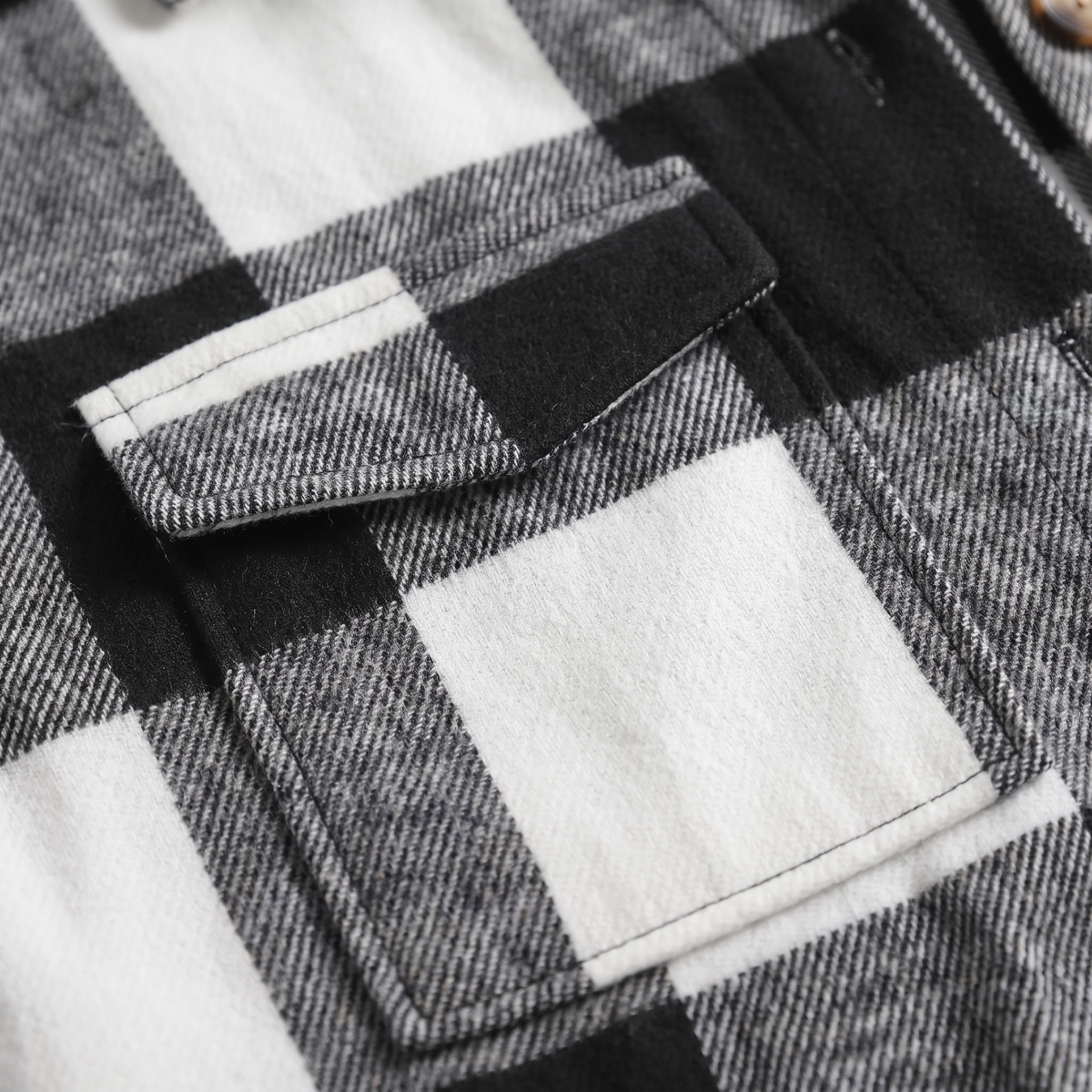 CROPPED CHECK SHIRT JACKET