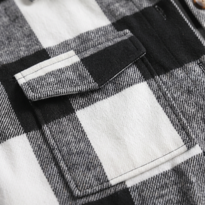 CROPPED CHECK SHIRT JACKET
