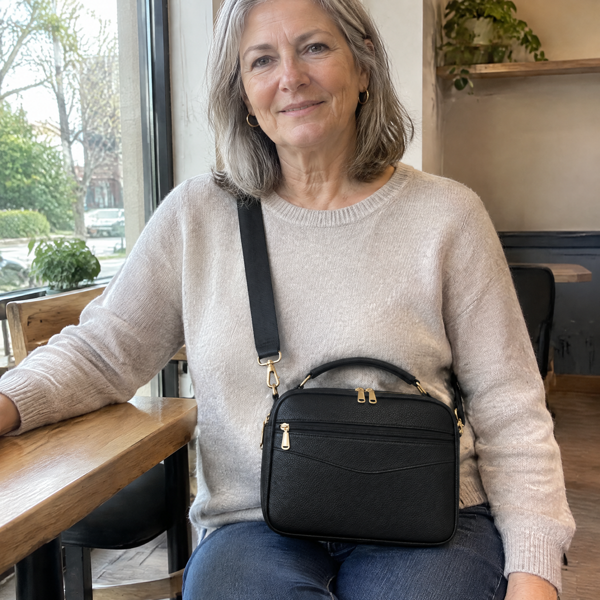 TOP HANDLE SHOULDER BAG