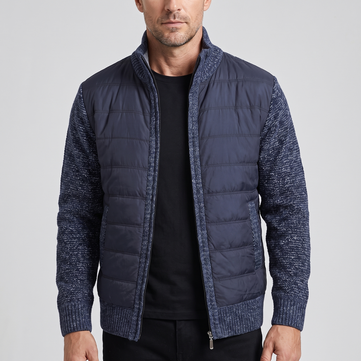 HYBRID KNIT PUFFER JACKET