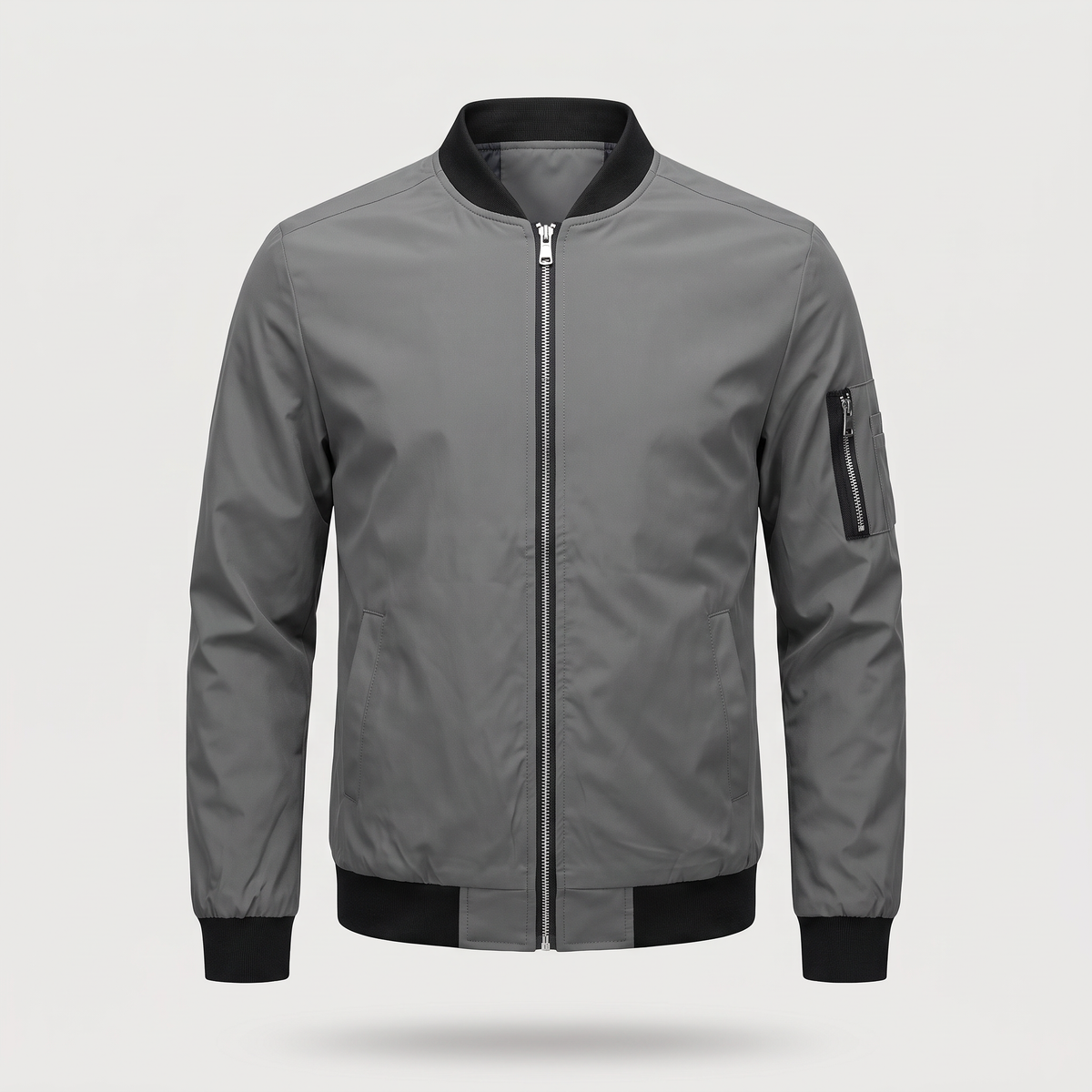 SLEEVE ZIP BOMBER JACKET