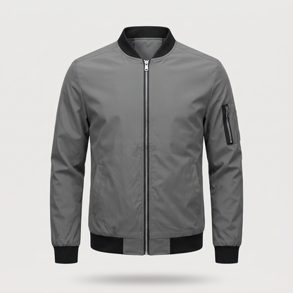 SLEEVE ZIP BOMBER JACKET