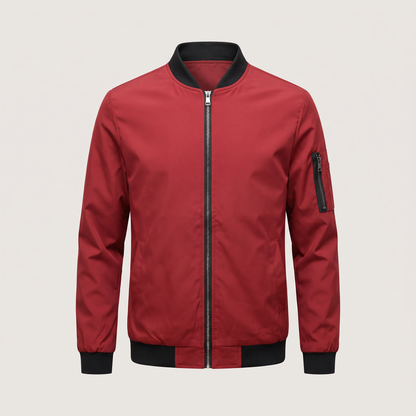 SLEEVE ZIP BOMBER JACKET