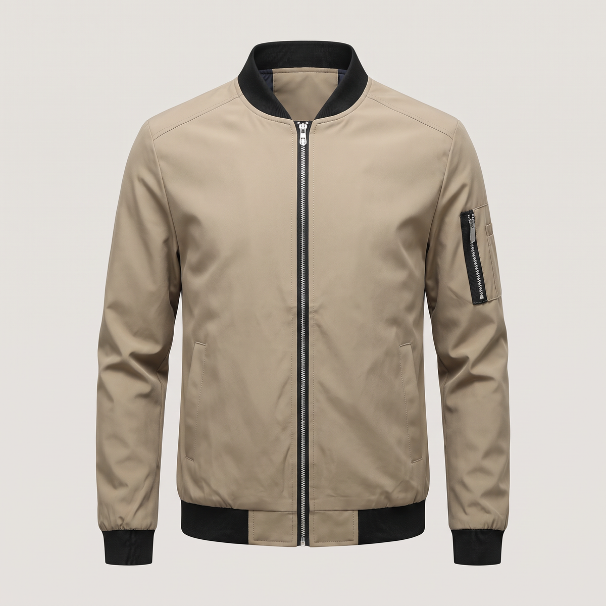 SLEEVE ZIP BOMBER JACKET