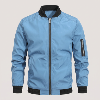 SLEEVE ZIP BOMBER JACKET